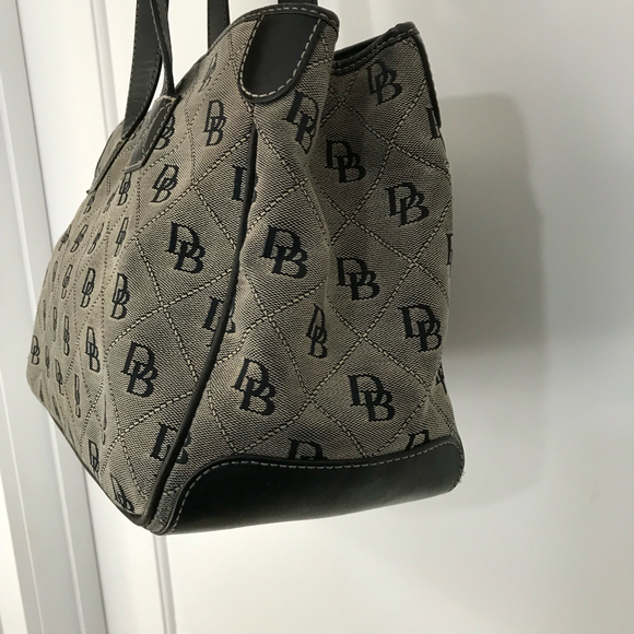 Dooney & Bourke Black and Gray Handbag with Pink Interior Tote - Picture 4 of 8